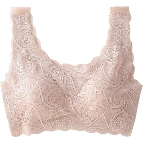 Fashion lace bra lingerie womens beautiful back sexy and traceless vest push up bra bralette comfortable intimate