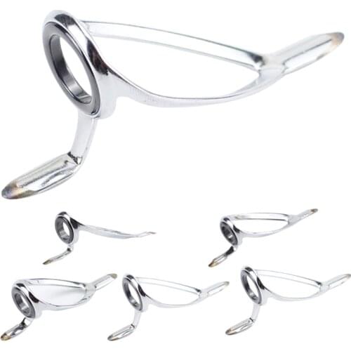 Fishing Rod Repair Kit Rod Tip Repair Kit Spinning Casting Fishing Rod Guides Replacement Set Steel Ceramic Ring