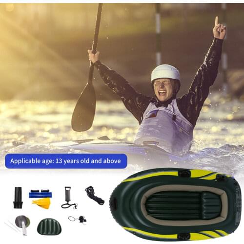 2 People Inflatable Boat Kayak Canoe Fishing Boat With Double Valve Pvc Kayak For Adults Anti-wear Thickened Fishing Boat #W