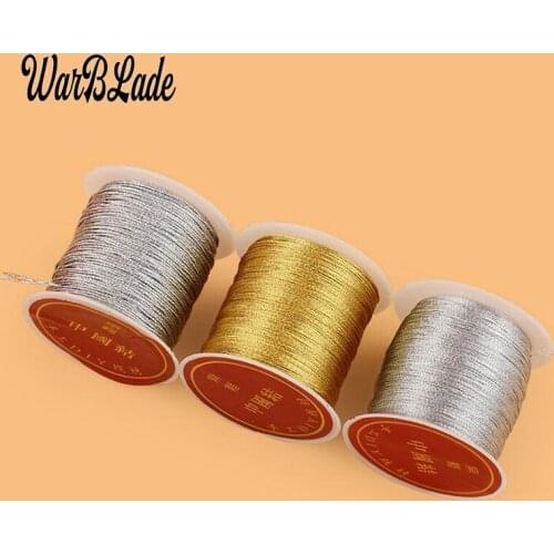 WarBLade 0.2/0.4/0.6/0.8/1mm Nylon Cord Silver Gold Cord Thread String Rope Bead DIY Braided Tassel Ring Bracelet Jewelry Making