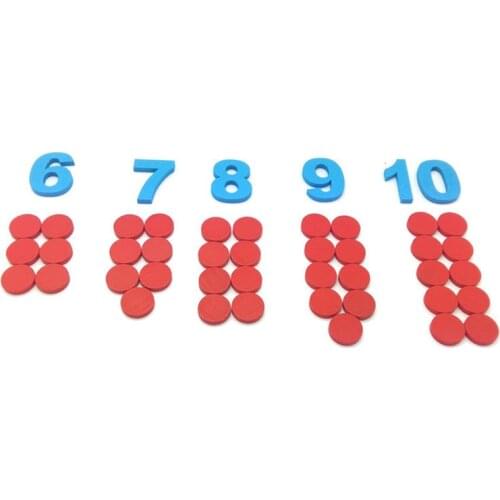 New Wooden Montessori Teaching Aid Counting Digital Numeric Bargaining Chip Education Toys Building Intelligence Blocks