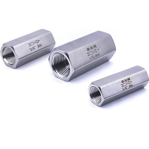 Inner wire check valve 1/8"1/4" 3/8"1/2"3/4" internal thread SS304 stainless steel high temperature acid resistant check valve