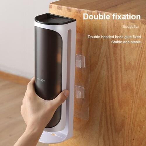 Garbage Bag Storager Punch-free Garbage Bag Storage Box Creative Wall-mounted Plastic Storing Rack Home Kitchen Bathroom Tool