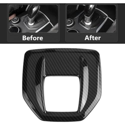 Carbon Fiber ABS Car Gear Shift Knob Box Panel Cover Trim Frame for Alfa Romeo Giulia 2017-2018 Car Accessories