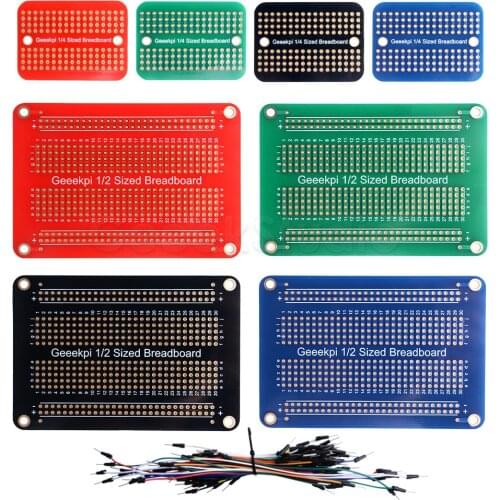 Prototype PCB Solderable Breadboard for Arduino and DIY Electronics Projects, Gold-Plated (4 Pack + 1 pr 4 Mini Board)
