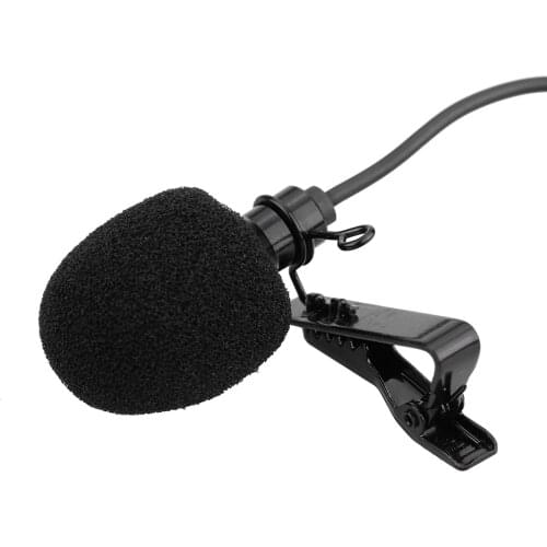 Mini Portable Clip-on Lapel Lavalier Hands-free 3.5mm External Screw Lock Jack Microphone Mic for Computer PC Laptop