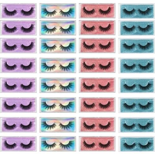 FOXYFOX Wholesale eyelashes 20/40/50/100pcs natural long 3d faux Mink Lashes Wholesale Makeup False Eyelashs Thick In Bulk