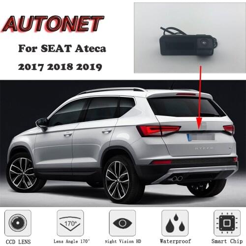 AUTONET Backup Rear View camera For SEAT Ateca 2017~2019/Original Factory Style/Instead of Original Factory Trunk Handle Camera