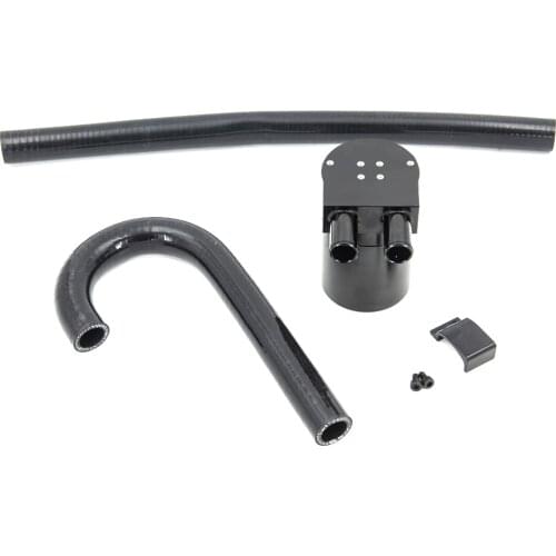 Black Aluminum Alloy Reservior Oil Catch Can Tank with radiator hose for BMW N54 335i 135i E90 E92 E82 2006-2010