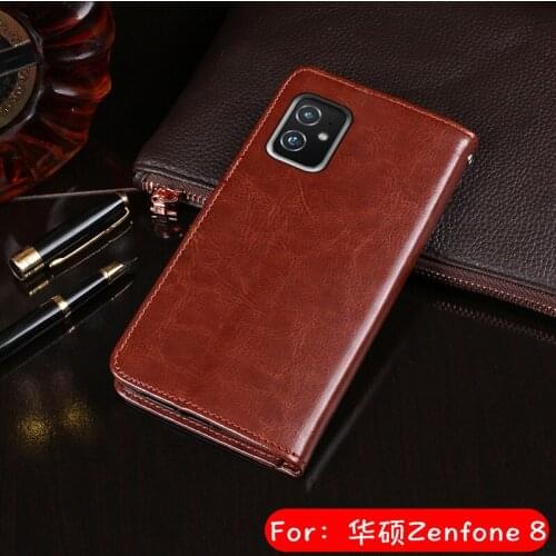 Luxury Retro Wallet Stand Flip Leather Case For Asus Zenfone 8 ZS590KS ZS590KS Wallet Cases