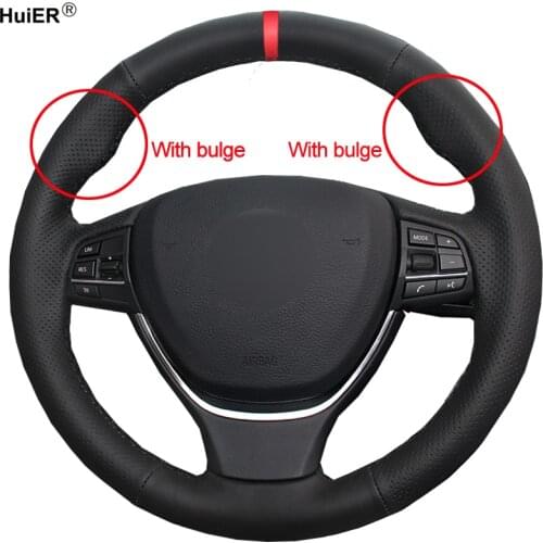 Hand Sewing Car Steering Wheel Cover Volant For BMW F10 2014 520i 528i 2013 2014 730Li 740Li 750Li Funda Volante Car Accessories