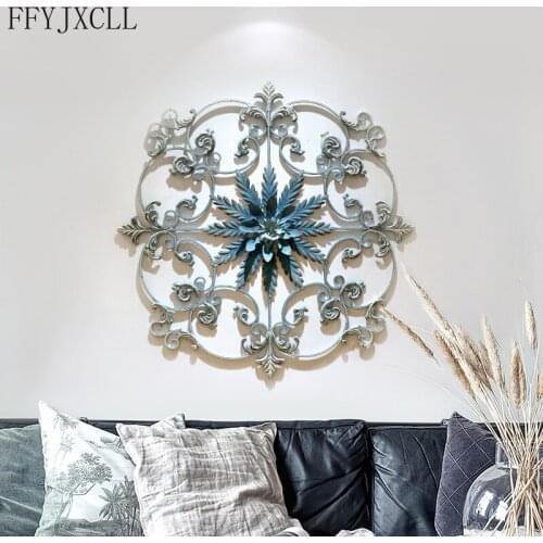 American Style Blue 91.5cm Wall Hanging Wrought Iron Wall Decoration Creative Wall Hanging Home Hanging Decoration