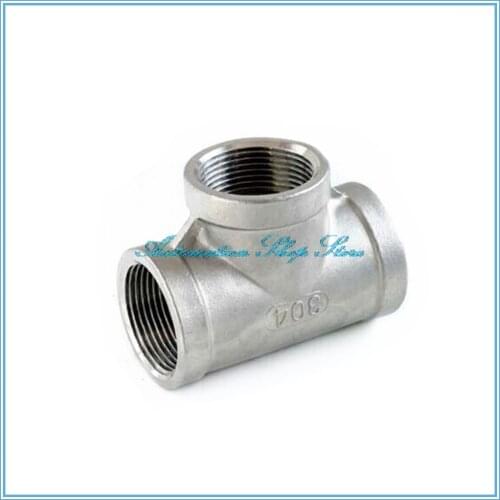 1/8" 1/4" 3/8" 1/2" 3/4" Female Thread BSP Water Pipe Fitting 3 way Tee Equal Stainless Steel SS 304