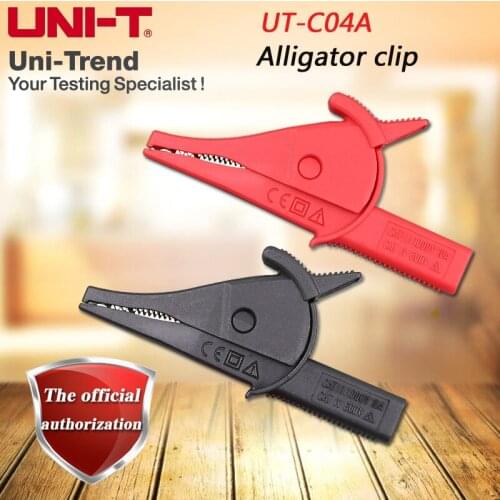 UNI-T UT-C04A Straight-hole Alligator Clip for UT231, UT233, UT531, UT532, UT533, UT502A, UT595, UT805A, UT241, UT243, etc