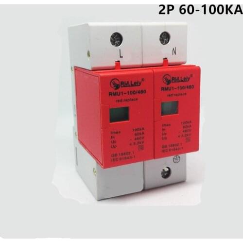 SPD 60-100KA 1P+N surge arrester protection device electric house surge protector D ~420V AC