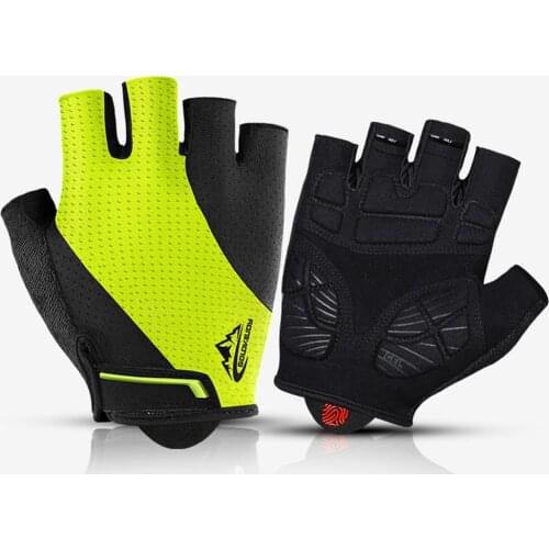 Bike Gloves Men Women Non-Slip Half Finger Gloves Breathable Cycling Gloves with Adjustable Strap shock absorption bicycle glove