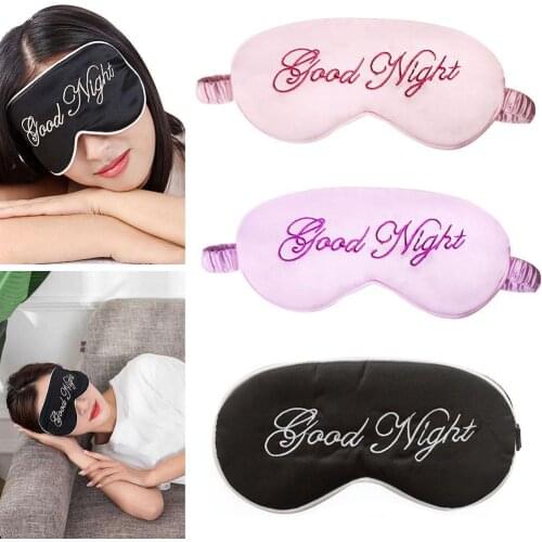 Women Imitated Silk Sleep Eye Mask Portable Travel Eyepatch Nap Eye Patch Rest Blindfold Eye Cover Sleeping Mask Night Eyeshade