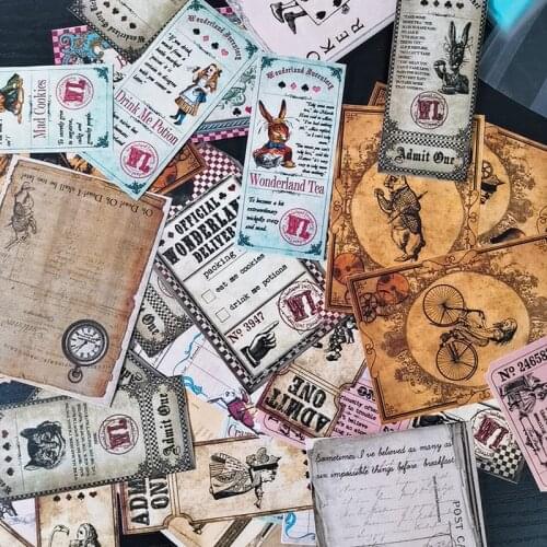 10set/1lot Retro Alice No gum handbook material Decorative Sticker DIY Diary Scrapbooking Sticker