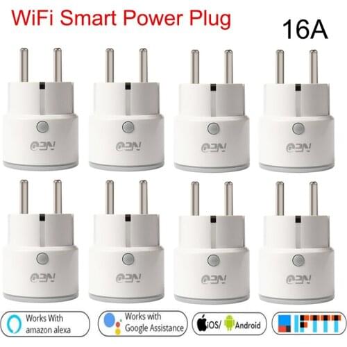 16A/10A WiFi Smart Power Plug EU & FR Remote Control / Timing / Electricity statistics Works with Alexa Google home IFTTT