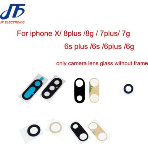 10pcs Back Camera Glass Lens for iPhoneX XR XS MAX 7 6 8 6S Plus 6G 7G 8g Rear Camera lens real glass Adhesive Replacement
