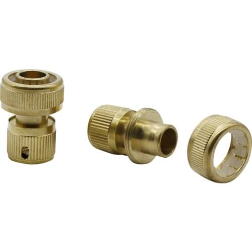 3/4" Brass Car Wash Water Gun Sprayer Faucet Connector Water Pipe Hose Quick Connector Garden Tube Snap Adaptor Joint Tools 1Pc