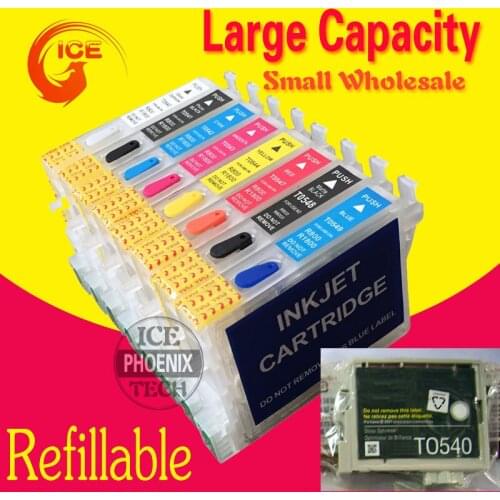 8 PCS Refillable ink cartridge for epson R800 R1800 with chip EMPTY T0540 T0541 T0542 T0543 0544 T0547 T0548 T0549
