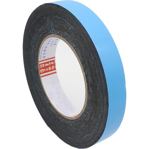 PE automotive foam double side high adhesion 1 mm strong grooves mounting tape Green or Blue Black Foam 10Meter Length