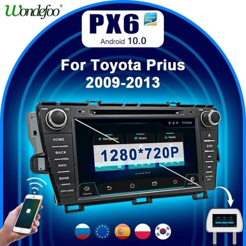 4G 64G IPS DSP Android 9.0 AV Output CAR DVD PLAYER For Toyota Prius 2009-2013 GPS navigation radio stereo multimedia pc