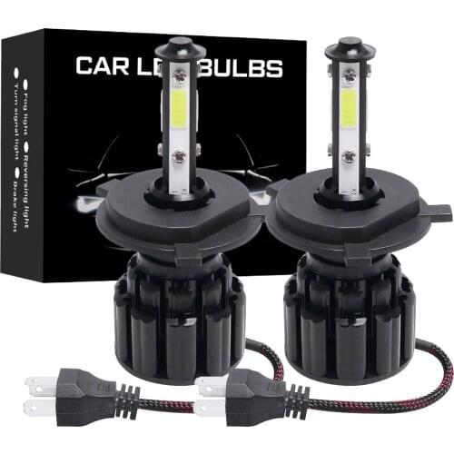 ASLENT 4 Side COB 55W 18000LM Car Headlight H4 H7 LED H8 H9 H11 9006 9005 HB3 HB4 6000K 6500K White Auto Fog Light 12V LED Bulb