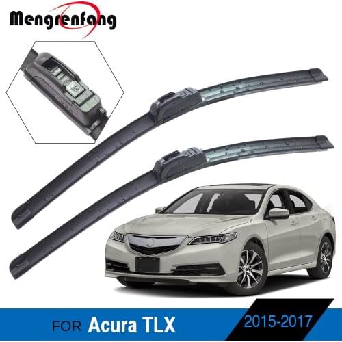 For Acura TLX Car Front Windscreen Wiper Blades Auto Soft Rubber Wiper J Hook Arms 2015 2016 2017