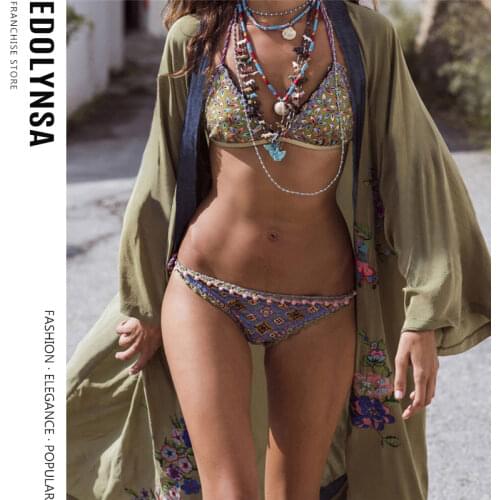 EDOLYNSA Women's Shirts With Embroidery