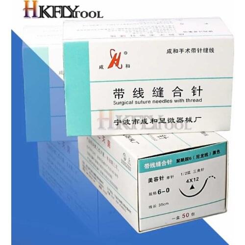 Suture needle surgery tool nano-traceless angle needle eyelid burying surgical instrument triangle eyebrow canthus 10pc/set