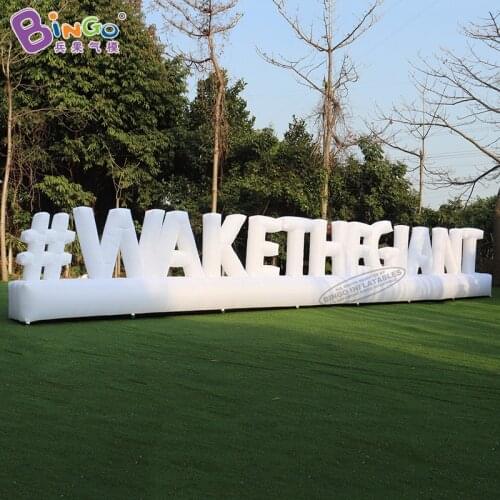 Custom Made 12.5x1.8 Meters Inflatable Advertising Letters Board With LED Lights For Decoration - BG-M0199-2