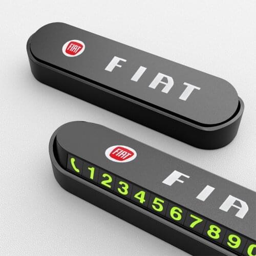 Car Temporary Parking Card For Fiat 500 500x Ducato Tipo Panda Bravo Doblo Stilo Freemont Emblems Auto Decoration Accessories