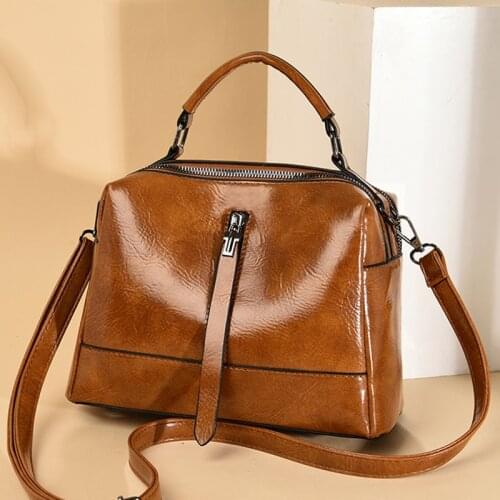 Brown PU Leather Handbags Fashion Crossbody Bags for Women 2021 Luxury Handbags Women Bags Designer Shoulder Bags Bolsa Feminina