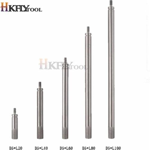 5pcs M2.5 20 40 60 80 100mm HSS Indicator Dial Rod Dia 5mm Digital Indicator Extension Stem Rod Set for Height Gauge Depth Gauge