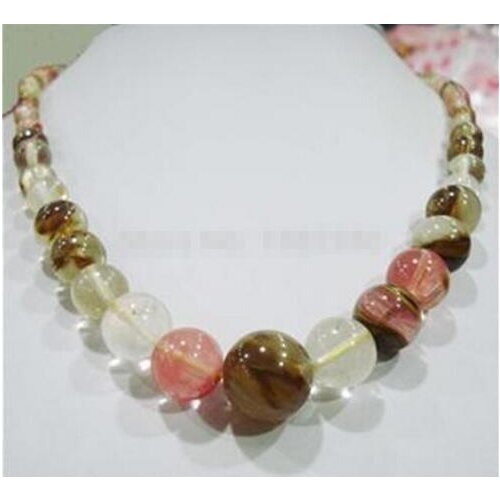 New arrive Faceted 6-14mm Tourmaline Watermelon Gems Round Beads Necklace 18 "fashion jewelry