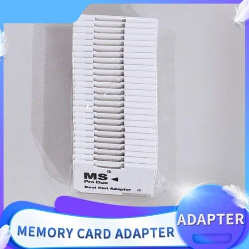 Wholesale Dual Slot For Micro SD SDHC TF to Memory Stick MS Card Pro Duo Reader Adapter For PSP Card Reader 10pcs/lot