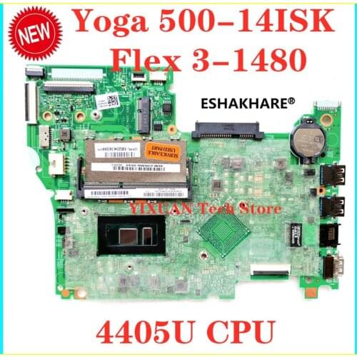Original For Lenovo Yoga 500-14isk flex 3-1480 laptop motherboard 5B20K36388 with intel 4405U CPU 448.06701.0011 100% tested