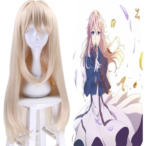 Anime Violet Evergarden Cosplay Wigs Evergarden Cosplay Hair Wig Heat Resistant Synthetic Wig Halloween Party Women Cosplay Wig