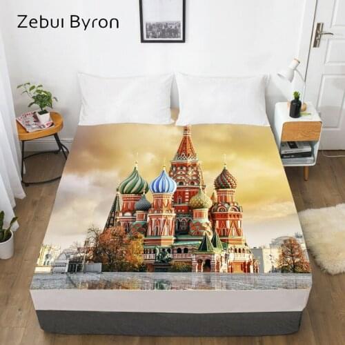 3D Fitted Sheet,Bed Sheet With Elastic Twin/Full/Queen/King/Custom,Mattress Cover 150/180/160x200,Home textile Moscow