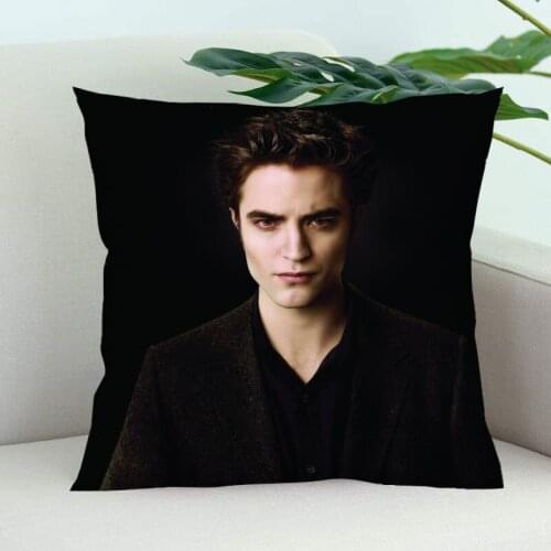 Robert Pattinson Pillow Cover Bedroom Home Office Decorative Pillowcase Square Zipper Pillow Cases Satin Soft