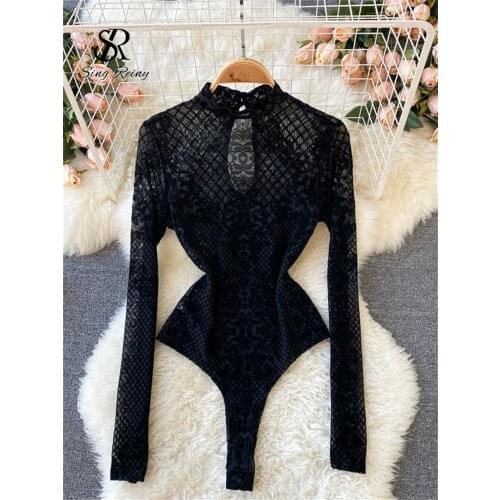 SINGREINY Women Sexy Backless Rompers Fashion Korean Style Bodycon Jumpsuits 2021 New Autumn Chic Streetwear Slim Short Bodysuit