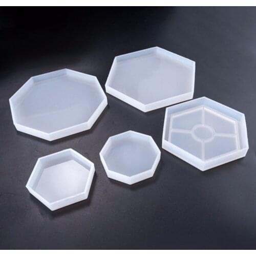 DIY Jewelry Accessories Silicone Molds Square Round Heart Flower Hexagon Octagon Shape Jewelry Translucent Manual Tool Display