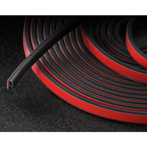 20M Soundproof Waterproof Noise Reduction Seal Strip B-Shape Seal Strip Car Door Window Weatherstrip Trim Edge Moulding Rubber