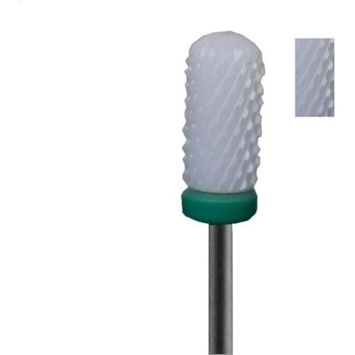 1pcs White Ceramic Nail Drill Bit - Smooth Top Bit -C