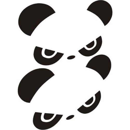 2Pcs PANDA HI Panda Rearview Mirror Side Mirror Cartoon Car Modified Car Stickers Car Decoration Stickers CT-578