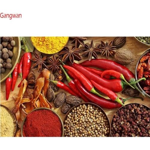 5D DIY Diamond Painting Still Life Variou of Spice icon Cross Stitch kits Full Square diamond embroidery diamond mosaic DECOR