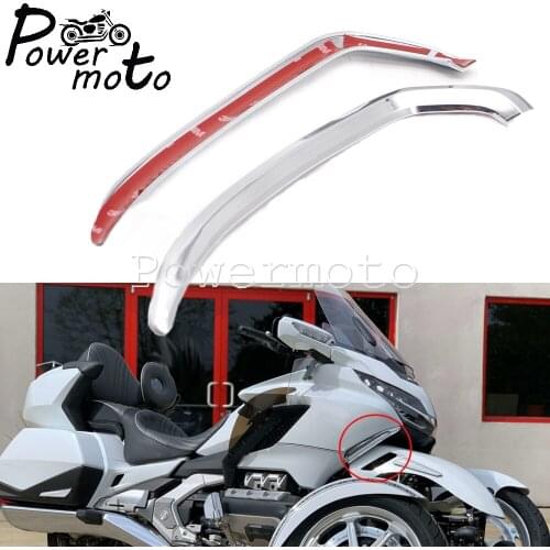 ABS Chrome Vertical Vent Trim Fairing Frame Covers Bezel Accent Decoration For Honda Goldwing 1800 Gold Wing GL 800 2018-2021