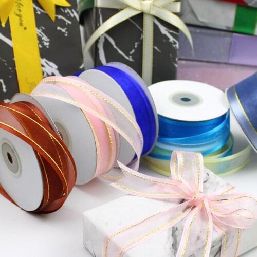 2.3cm Satin Ribbon high quality transparent snow yarn Ribbon DIY Hair Accessories Ribbons handmade Bow Gift Packaging material